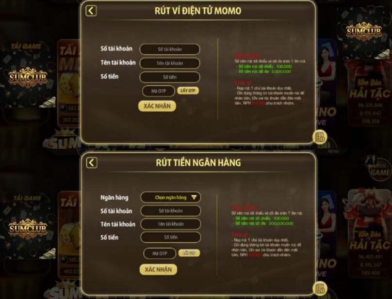 Các phương thức thanh toán linh hoạt tại Sumclub